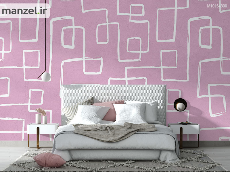 کاغذ دیواری اتاق خواب رنگ شاد