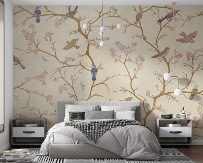 کاغذ دیواری شکوفه و شاخه M10141500